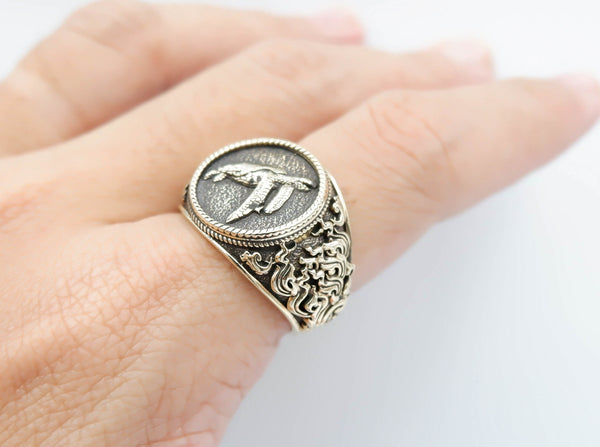 Sea Turtle Rings for Men Women Brass Jewelry Size 6-15