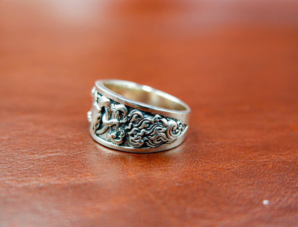 Rams Skull Ring Men Women Gothic Baphomet Jewelry 925 Sterling Silver Size 6-15