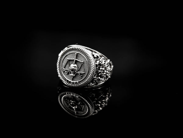 Libra Zodiac Skull Ring Constellation Horoscope Gothic for Men Women Jewelry 925 Sterling Silver R-347