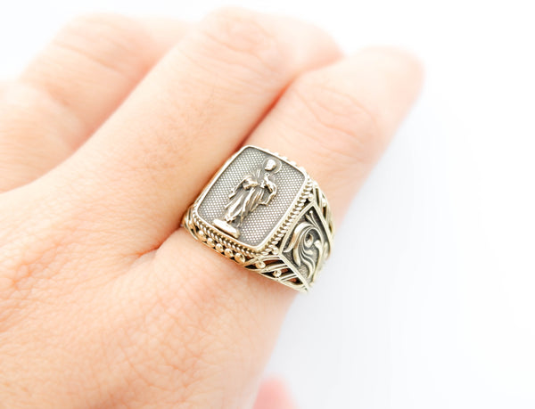 Catholic Signet St Saint Peter Ring Brass Jewelry Size 6-15