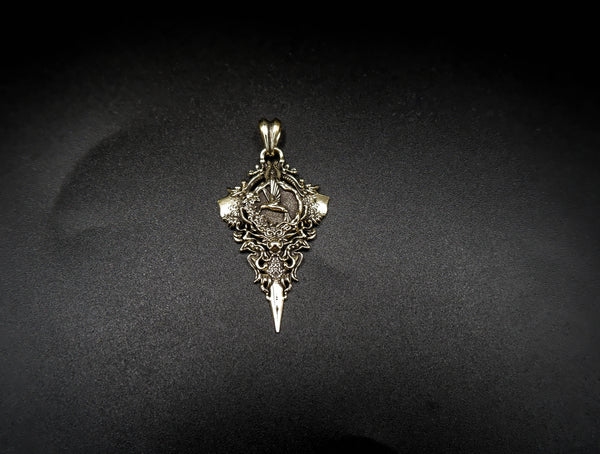 Hummingbird Pendant Animal Good Luck Gift Animal Brass Jewelry BR-457