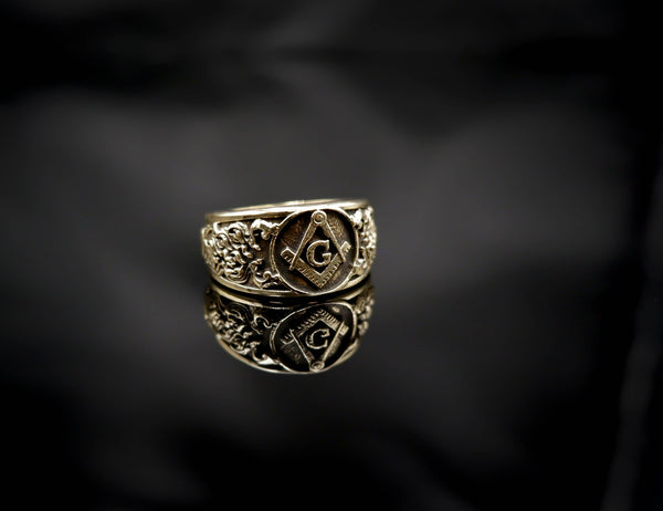 Freemason Symbol Masonic Band Rings Master Mason Biker Brass Jewelry Size 6-15 BR-504