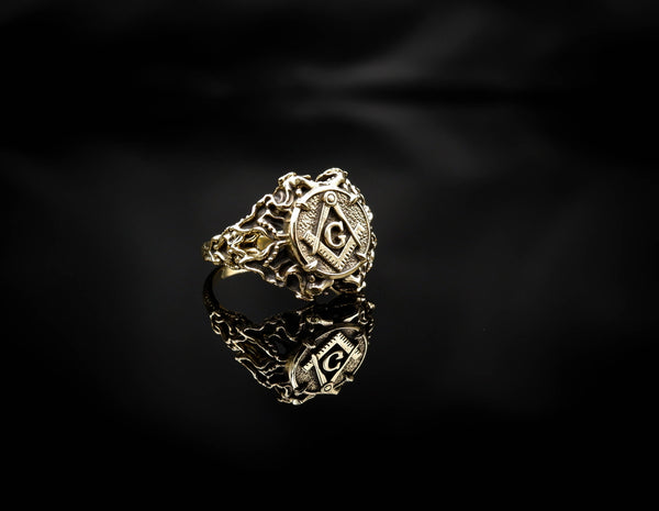 Freemason Symbol Masonic Ring Women Brass Jewelry Size 6-15 Br-431