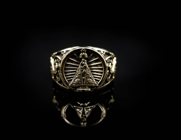 Our Lady Of Guadalupe Virgin Mary Ring for Men Women Christian Brass Jewelry Size 6-15 Br-368