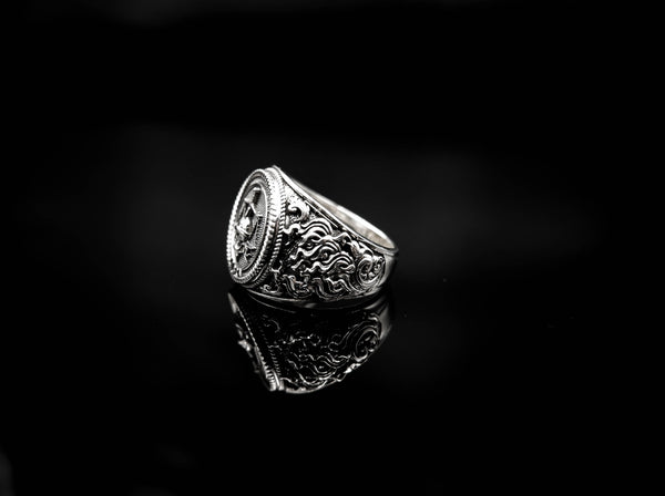 Libra Zodiac Skull Ring Constellation Horoscope Gothic for Men Women Jewelry 925 Sterling Silver R-347