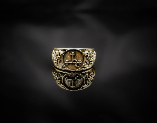 Sigil of Lilith Ring Lesser Key of Solomon Seal kabbalah Magic Brass Jewelry Size 6-15 Br-500
