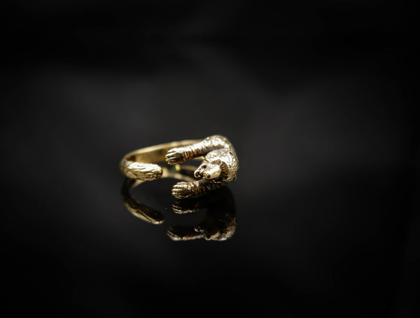 Bear Ring Animal Brass Jewelry Size 6-15 Br-507