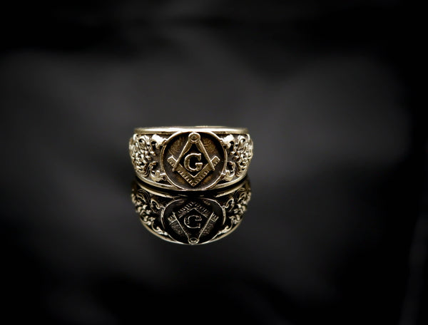 Freemason Symbol Masonic Band Rings Master Mason Biker Brass Jewelry Size 6-15 BR-504
