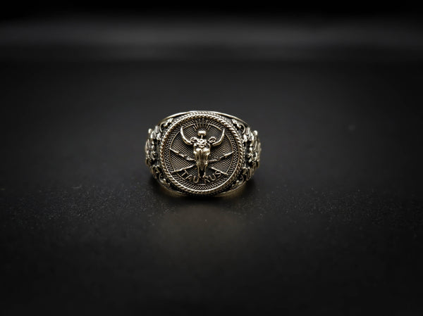 Taurus Zodiac Skull Ring Constellation Horoscope Gothic for Men Women Brass Jewelry Size 6-15 Br-351
