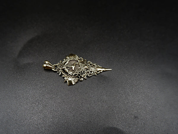 Hummingbird Pendant Animal Good Luck Gift Animal Brass Jewelry BR-457