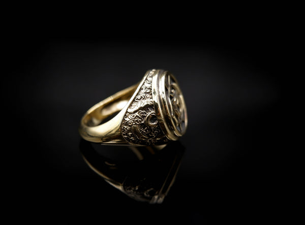 Ajna Third Eye Chakra Ring for Men Women Yoga Om Brass Jewelry Size 6-15 Br-375