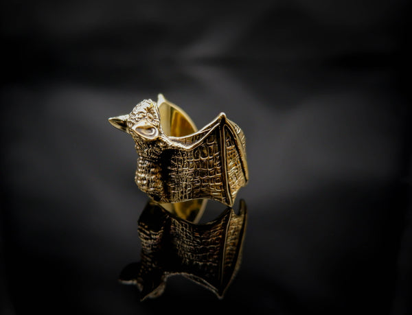Bat Rings for Men Animal Punk Gothic Biker Brass Jewelry Size 6-15 Br-506