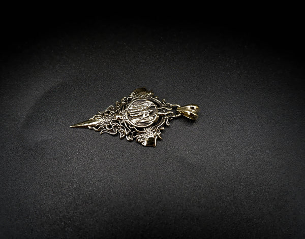St. Michael The Archangel Pendant Catholic Knight Protection Brass Jewelry BR-463