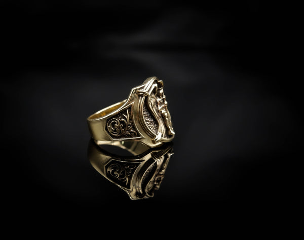 St Michael Ring for Men Archangel Michael Catholic Brass Jewelry Size 6-15 Br-411