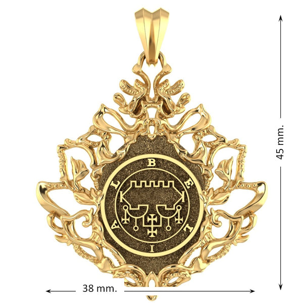 Belial Goetic Seal Lesser Key of King Solomon Pendant Brass Jewelry