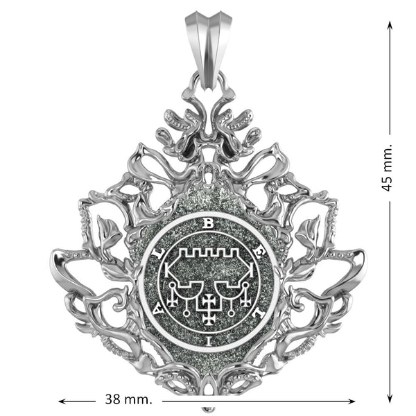 Belial Goetic Seal Lesser Key of King Solomon Pendant 925 Sterling Silver