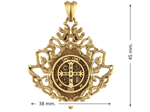 St Benedict Exorcism Pendant Demon Protection Ghost Hunter Brass Jewelry