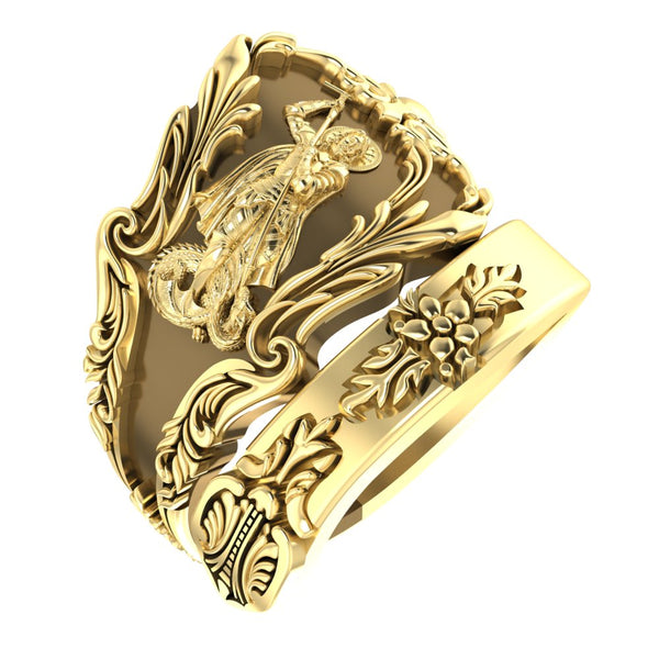 Saint George Rings for Men Protection Brass Jewelry Size 6-15