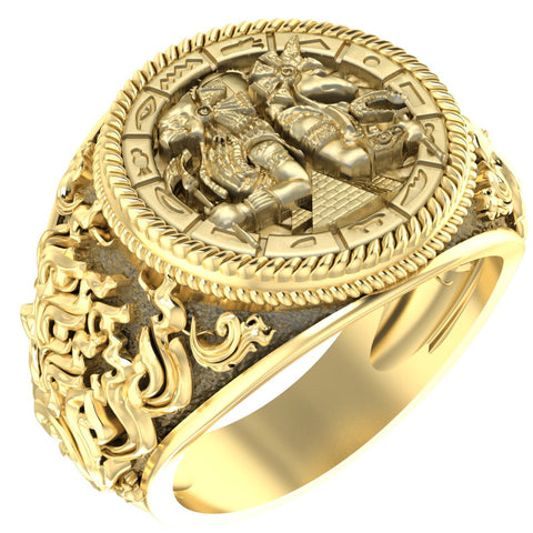 Anubis Egyptian Ring Pharaoh Gothic Biker Amulet Brass Jewelry Size 6-15