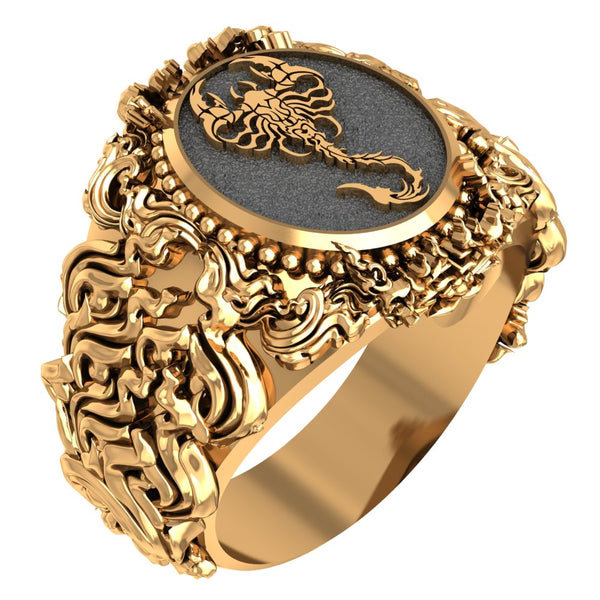 Scorpion Dangerous Animal Biker Ring Gothic Punk Brass Jewelry Size 6-15