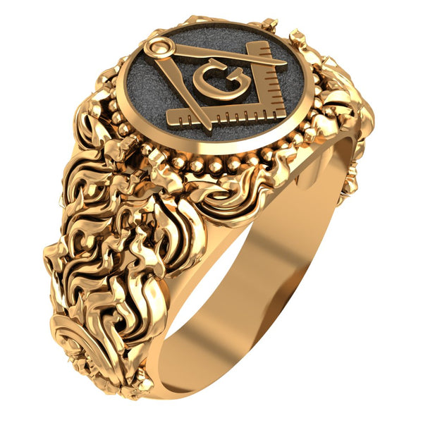 Freemason Symbol Masonic Band Rings Master Mason Biker Brass Jewelry Size 6-15 BR-504