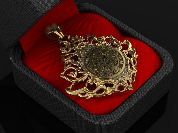 St Benedict Exorcism Pendant Demon Protection Ghost Hunter Brass Jewelry