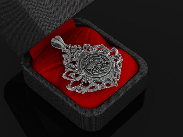 Belial Goetic Seal Lesser Key of King Solomon Pendant 925 Sterling Silver