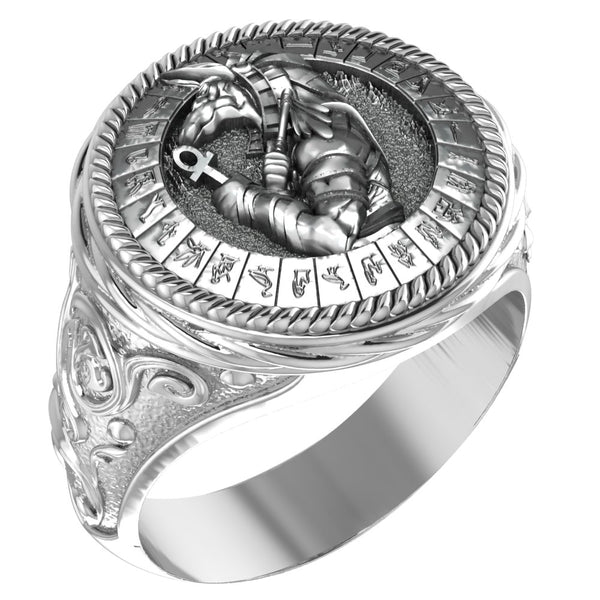 Anubis Ring Ancient Egyptian Jewelry 925 Sterling Silver R-493