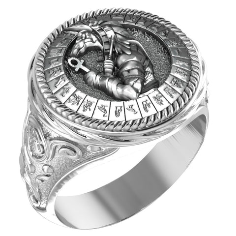 Anubis Ring Ancient Egyptian Jewelry 925 Sterling Silver R-493