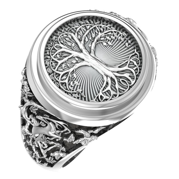Tree of Life Ring Wedding Anniversary Promise Jewelry 925 Sterling Silver Size 6-15