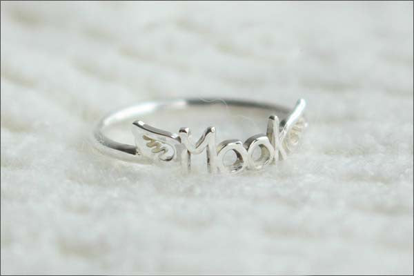 Handcrafted Personalized Name Ring - Personalized Gifts - Gift For Woman - Birthday - Valentines Day  (R3D)