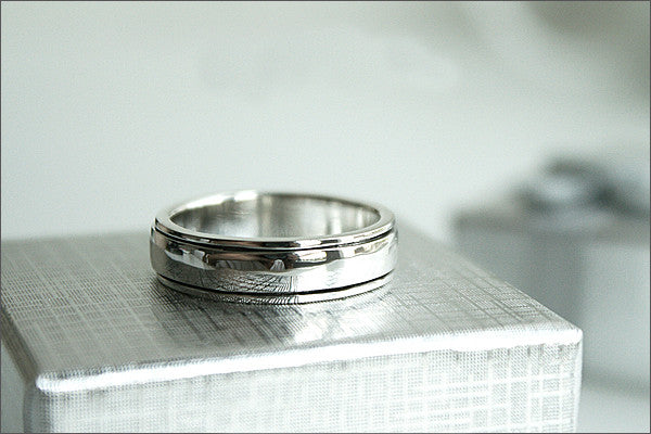 Sterling Spinner Ring - Silver Band - Sterling Silver Band Ring - custom engraved spinners - customized - personalized (RO-01)