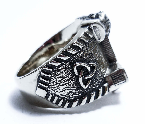 Mjölnir Thor's Hammer Signet Ring Norse Viking Thunder God Asatru Ring in 925 Sterling Silver Size 8-12 (R- 61)