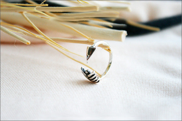 Adjustable Arrow Ring, 925 sterling silver, Arrow Wrap Around Stackable Midi Knuckle Ring, Arrow Ring, Tiny Midi (R-100)