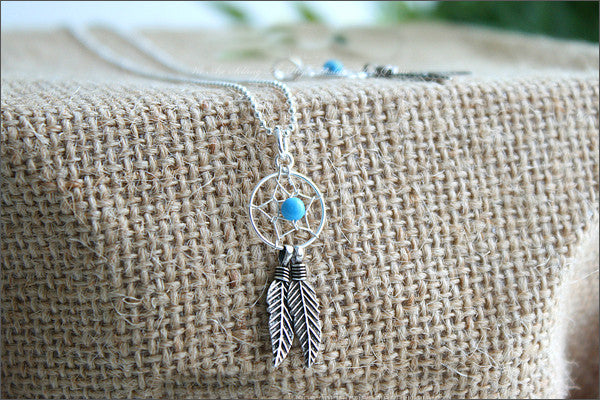 Dream feather Pendant - 925 Sterling Silver - Silver Pendant - Rocker Gothic Woman Jewelry (P-053)