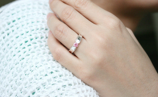 Quartz Ring - Stone Ring- Gemstone Ring - Statement Ring - Natural Stone Jewelry - 925 Sterling Silver Ring - Engraved Inside Ring  (R91)
