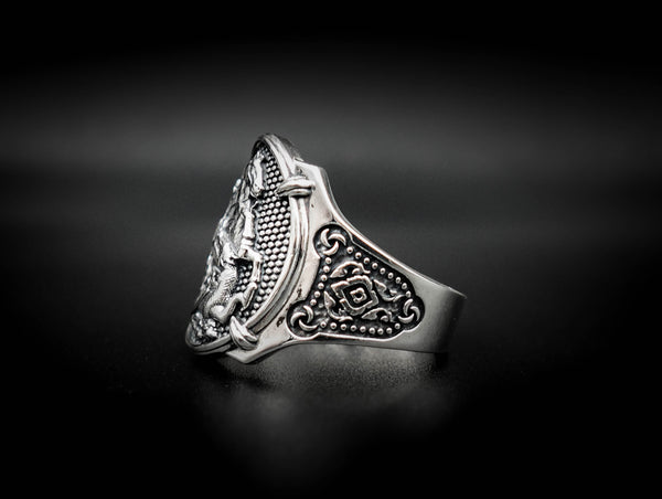 925 Sterling Silver The Saint George Ring Size 6-15