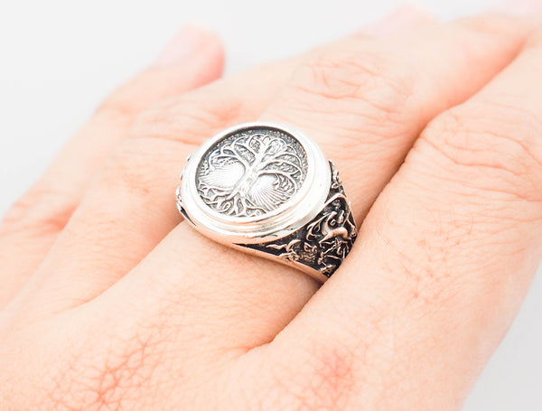 Tree of Life Ring Wedding Anniversary Promise Jewelry 925 Sterling Silver Size 6-15