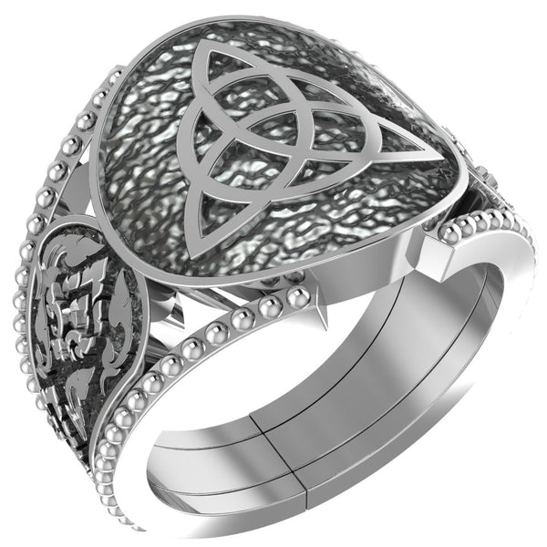 Men Women Celtic knot Triquetra Magic Ring 925 Sterling Silver Size 6-15