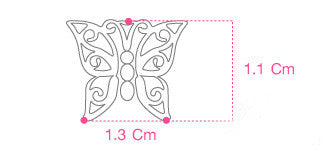 Butterfly Pendant  - 925 Sterling Silver - Silver Pendant -  Rocker Gothic Woman Jewelry (P-013)