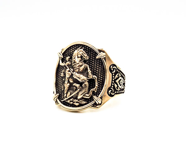 The Saint George Protection Mens Womens Brass Jewelry Size 6-15 BR-107