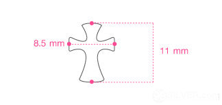 Cross Earrings - 925 Sterling Silver Tiny Cross Earrings -  silver stud earrings - tiny cross earrings (E4 )