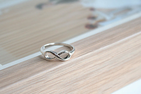 Infinity Rings - Free Engraving Inside Ring - custom engraved ring - Sisters Infinity ring - Forever Friends Ring (R-65)