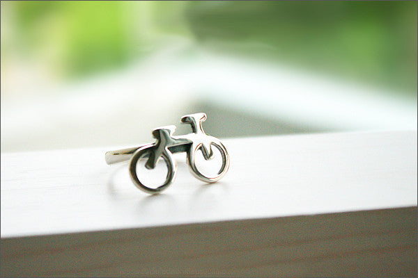925 Sterling Silver Bicycle Ring - Silver Bicycle Jewellery - Bicycle Lover Fans, Bike Ring, Silver ring, bicycle ring, bicycle (R-101)