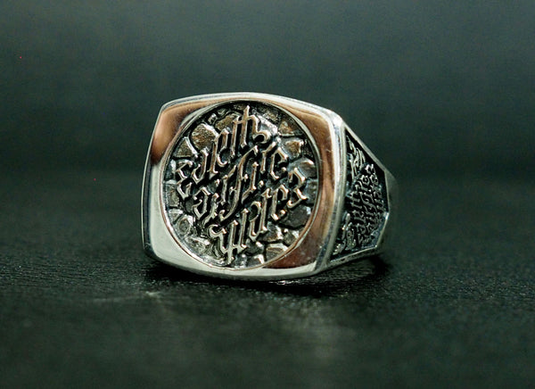 Illuminati Ring, Men's Ring, Agent Masonic Ring 925 Sterling Silver Size 6-15