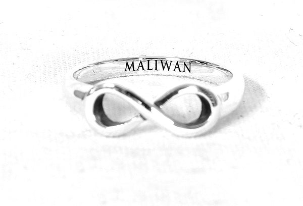 Infinity Rings - Free Engraving Inside Ring - custom engraved ring - Sisters Infinity ring - Forever Friends Ring (R-65)