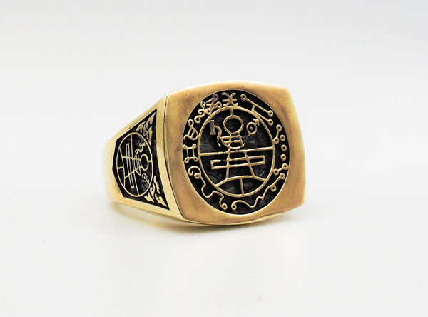 Secret Seal of Solomon Ring Brass Jewelry Size 6-15 BR-17