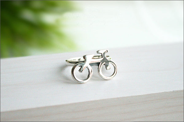 925 Sterling Silver Bicycle Ring - Silver Bicycle Jewellery - Bicycle Lover Fans, Bike Ring, Silver ring, bicycle ring, bicycle (R-101)