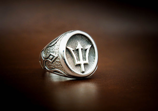 Poseidon Trident Rings 925 Sterling Silver Size 6-15