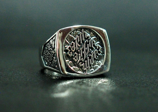 Illuminati Ring, Men's Ring, Agent Masonic Ring 925 Sterling Silver Size 6-15
